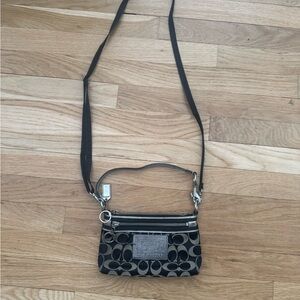 Coach Poppy Black & Silver Bag